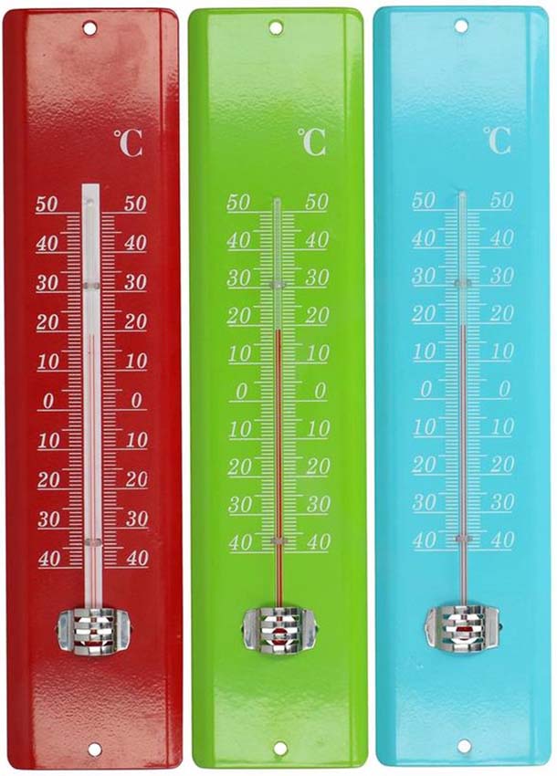 Buitenthermometer metaal assorti 29,5cm