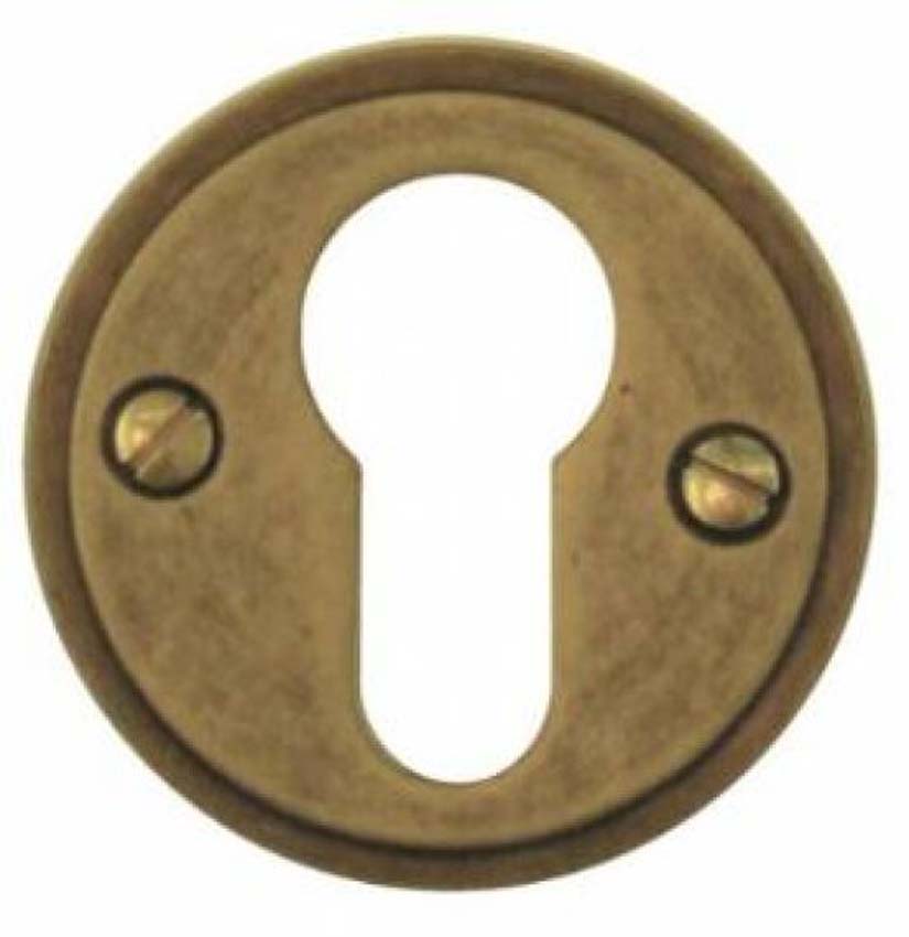 Rosace de cylindre pro Rond Retro 48mm plat old yellow