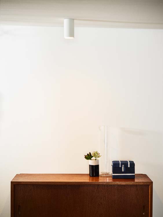 Plafonnier - blanc - Ø5,5cm - dimmable - LED - GU10 - 5W - 2200/3000K