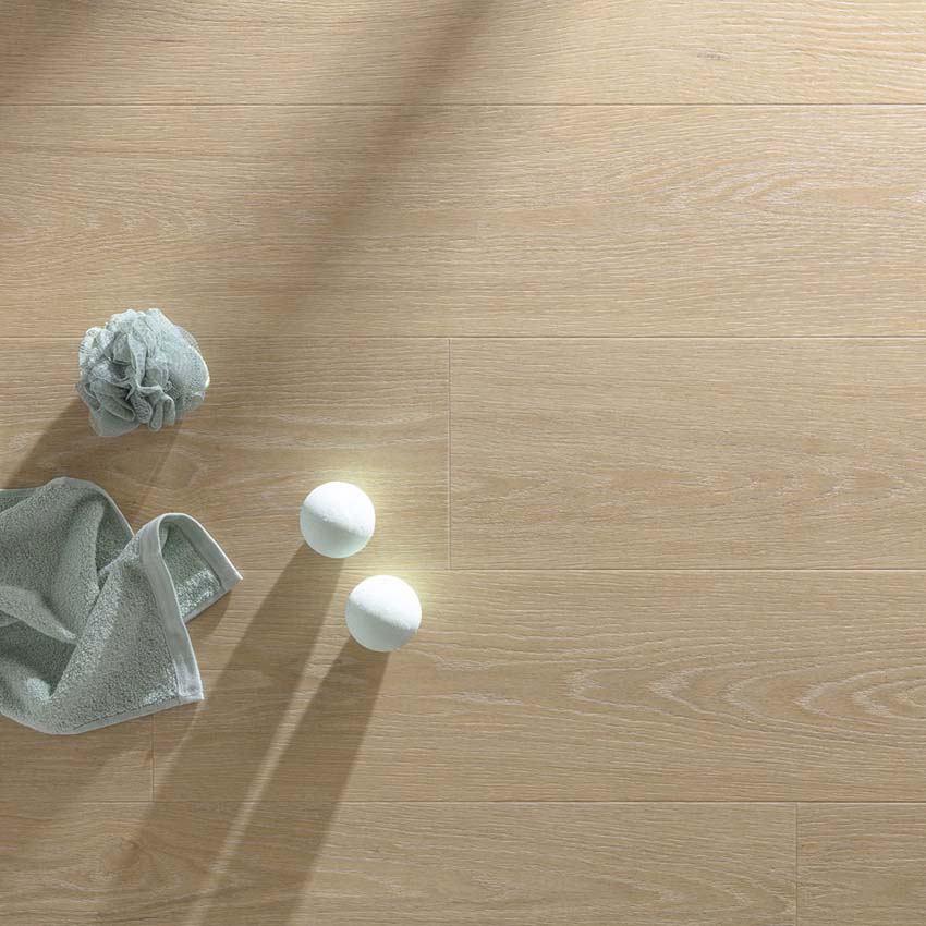 Vinyl vloer Floorify Blush plank 4,5mm beige 152,4x22,5cm
