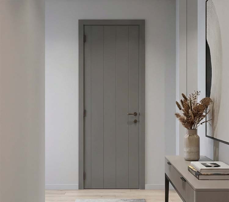 Bloc-porte à peindre Moderne Verticale 730mm ALVEOLAIRE