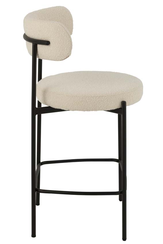 Chaise de bar Boucle blanc