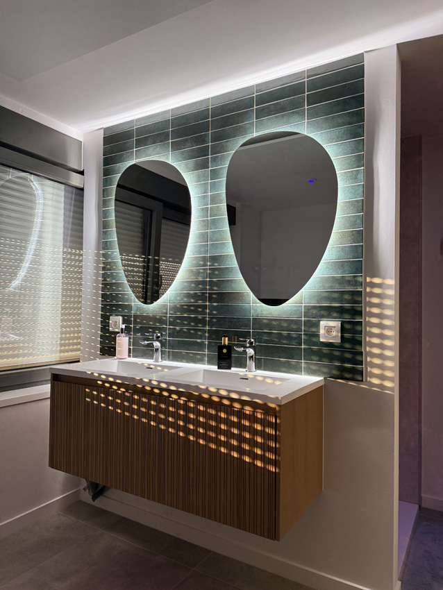 Miroir Fendi LED 800 x 550 mm anti-condensation