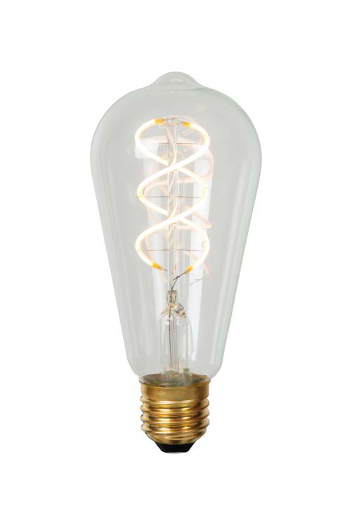 ST64 - Filament lamp - Ø 6,4 cm - LED Dimb. - E27 - 1x4,9W 2700K - Transparant