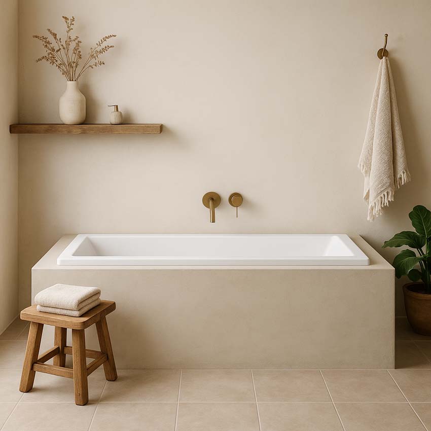 Baignoire encastrable Harper mat blanc 180x80cm