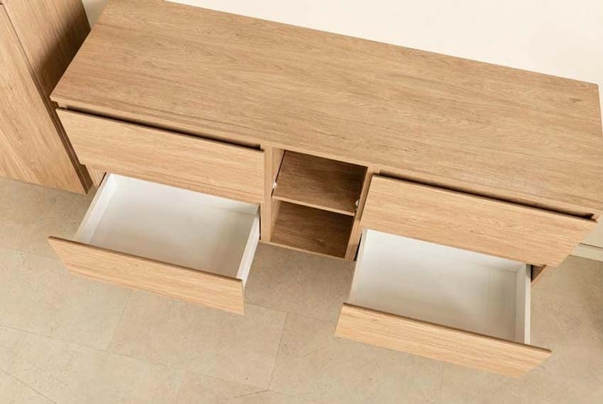 Meuble de salle de bain Bella chêne 150cm