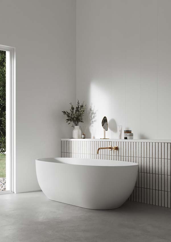 Panneau mural et de plafond Maestro MDF hydrofuge uni white 19x120x0,8cm
