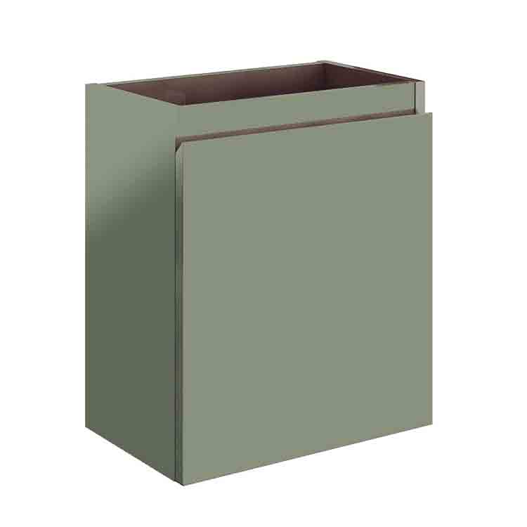 Toiletmeubel Allibert Atlanta saliegroen polybeton wastafel wit 48x40x25cm