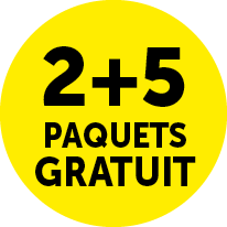 2 + 5 PAQUETS GRATUIT
