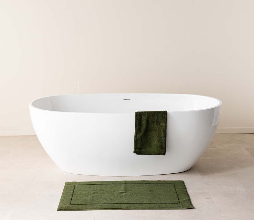 Vrijstaand bad Bre glanzend wit 180x95cm