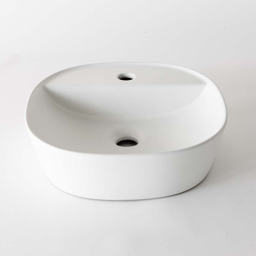 Opbouwkom Gia mat wit 40cm