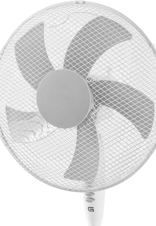 Staande ventilator 3 snelheden wit 50W
