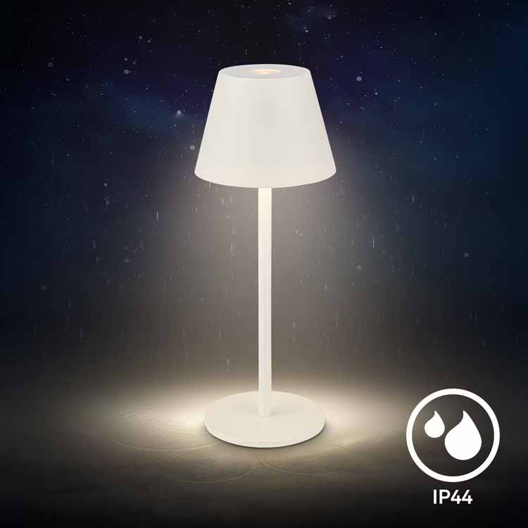 Lampe de table Salori - blanc - 14.2cm - dimmable - LED - 2.1W - 2700K - IP44 - USB