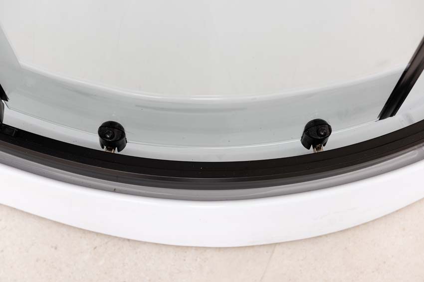 Douchecabine Payton hoek zwart/wit schuifdeur 85x85x197,5cm