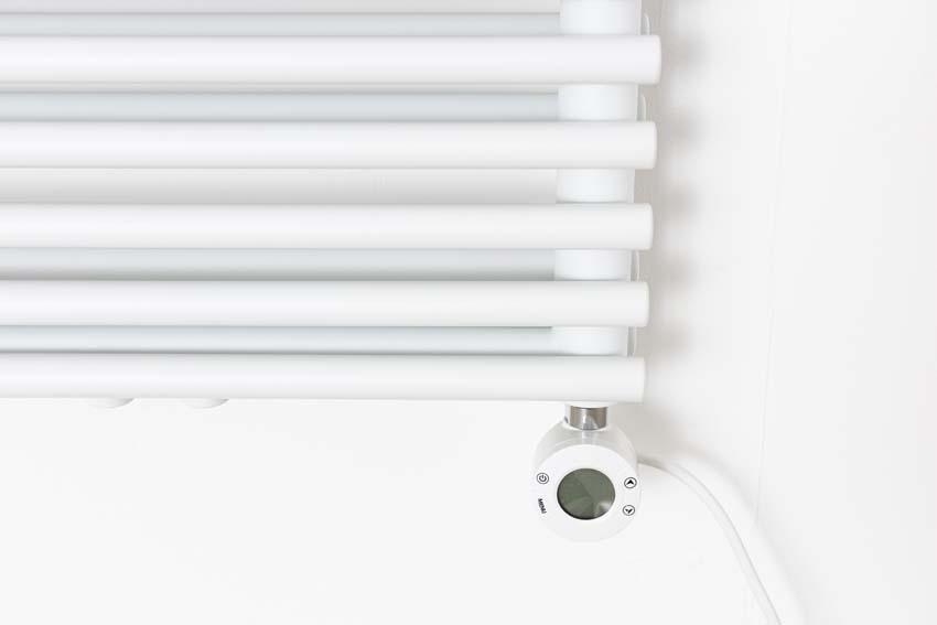 Radiateur sèche-serviettes Doby 180x50cm double blanc 1484W avec élément chauffant