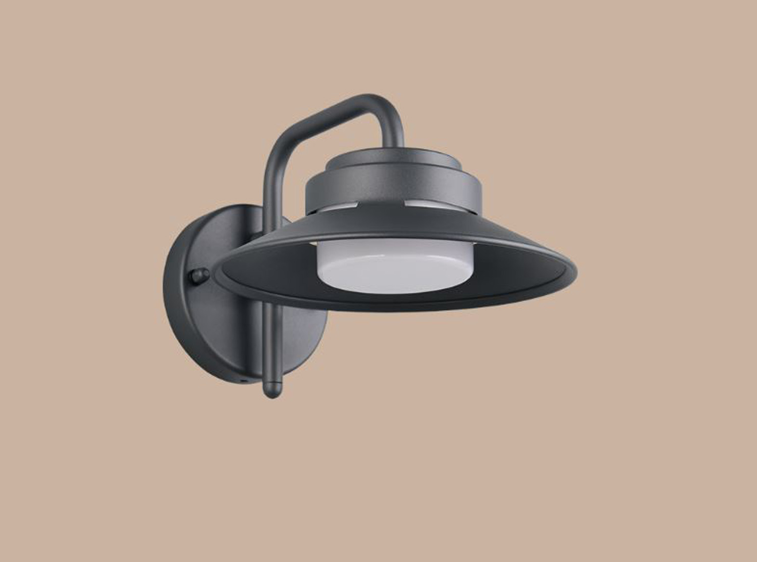 Applique murale - anthracite - Ø20x26cm - GX53 - 1x10W - IP44