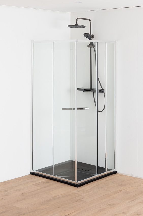 Douche d'angle Ares chrome 90x90x190cm
