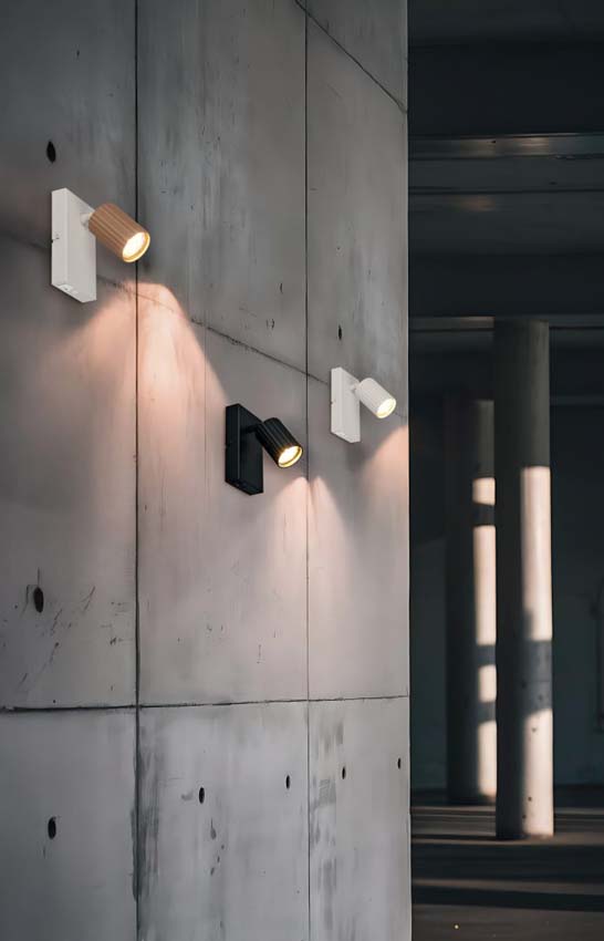 Applique murale - Noir - 9x15x14cm - Dimmable - GU10 - 1x10W
