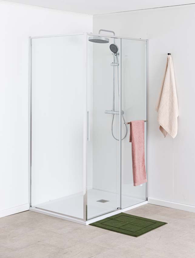 Porte de douche coulissante Ulani chrome 138-140x200cm