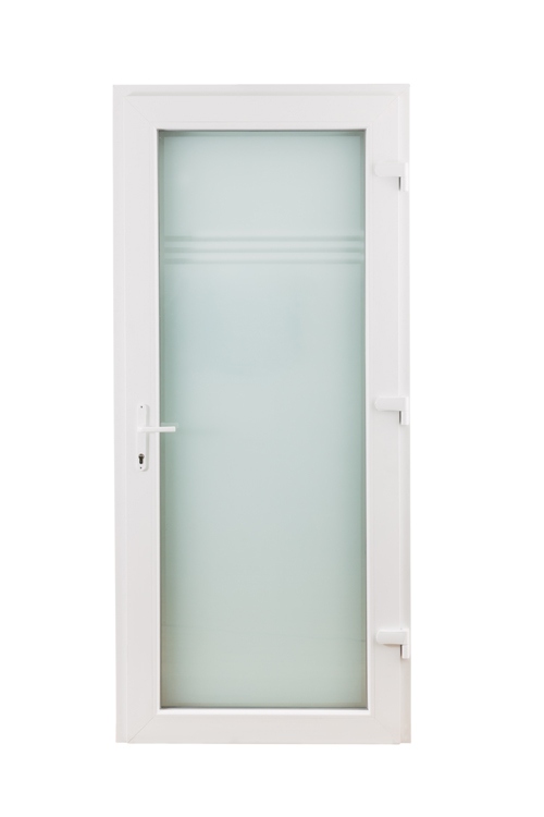Porte extérieure pvc blanche/blanche mat 3 lignes claires D SUR MESURE Porte extérieure pvc blanche/blanche mat 3 lignes claires D SUR MESURE