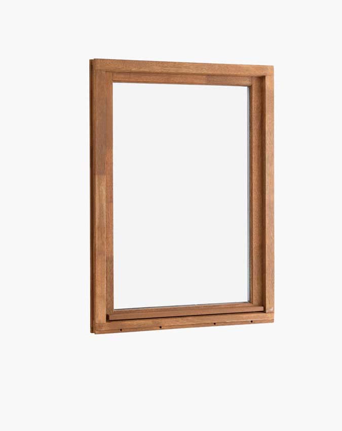 Fenêtre tournante à 1 vantail Trae bois Meranti 55mm naturel L750xH1000mm ouvrant à gauche
