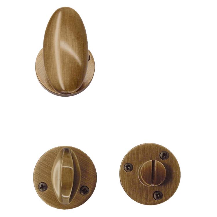 Poignée de porte pro lecce modèle vieux bronze avec serrure toilette
