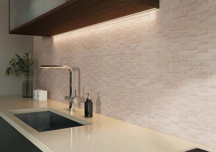 Carrelage mural Athena décor beige 25x50cm