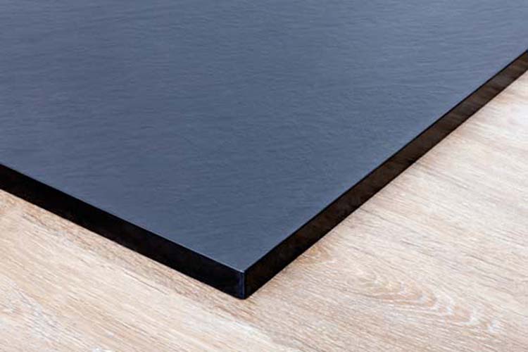 Douchebak Moby leisteen zwart 180x90cm