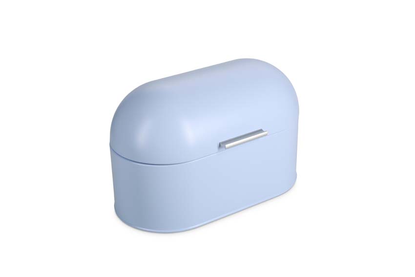 Broodtrommel metaal lichtblauw 33,5x18x21,5cm