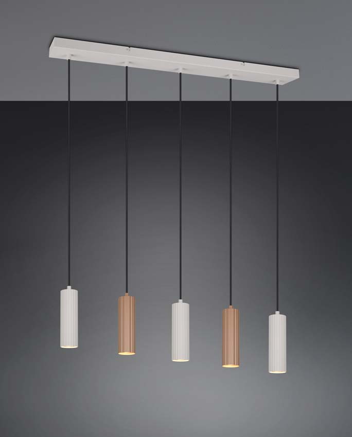 Suspension - Café - 85x9x150cm - Dimmable - GU10 - 5x10W