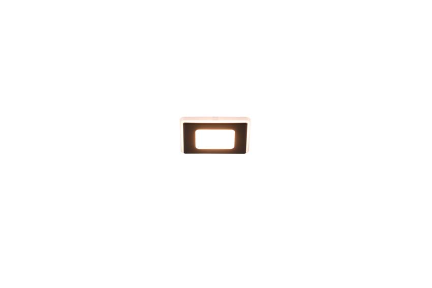 Inbouwspot - zwart - 8,5x8,5cm - LED - 1x5W - 3000K - IP44