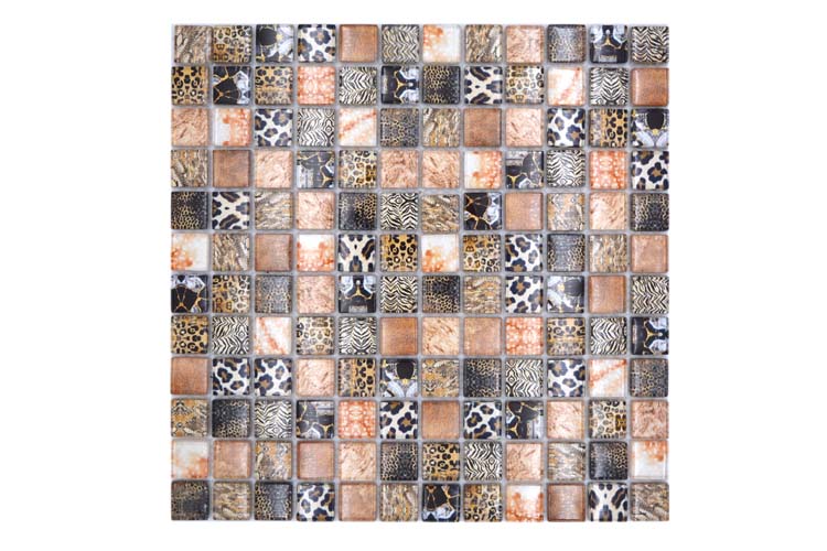 Mozaïek Crystal Wildlife Small bruin glanzend 29,8x29,8cm