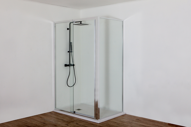 Douchebak Minimalism composiet met gelcoat wit 120x90cm