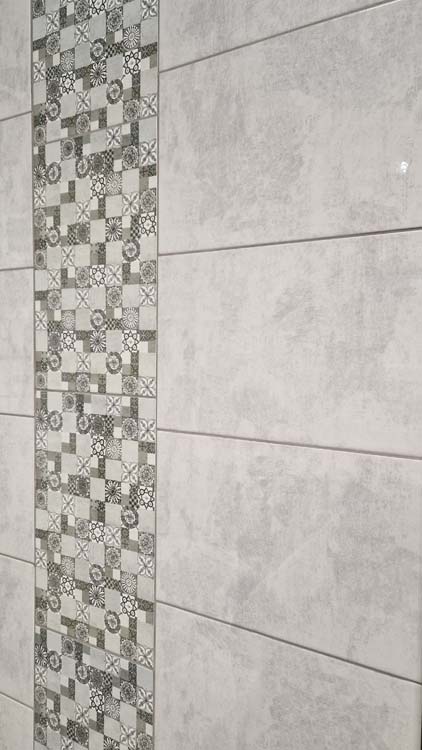 Wandtegel Ediz decor grijs 25x40cm