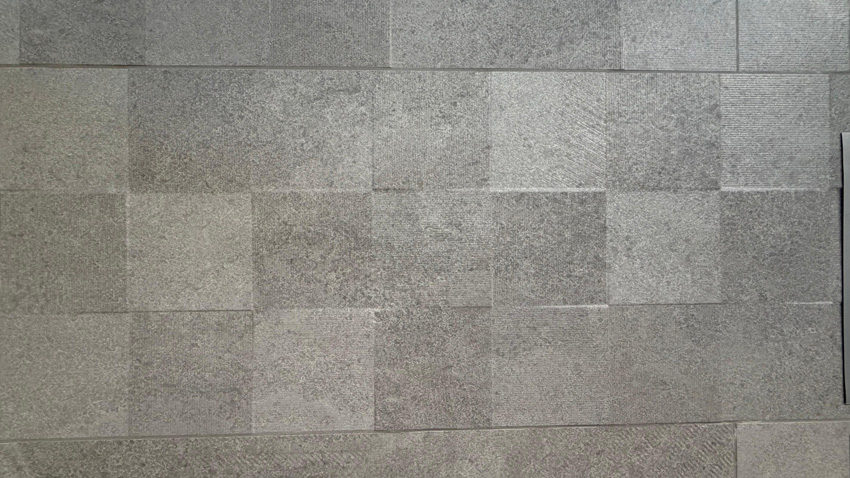 Carrelage mural Phoenix gris décor carré 30x90cm