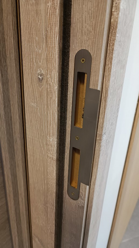 Porte intérieure complète Nalba chêne 201,5x63cm tubulaire réversible + châssis 16,5cm