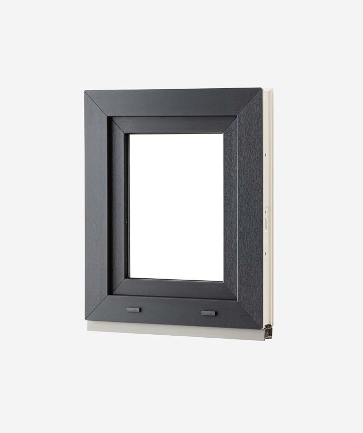 1-VAN Châssis oscillo-battant pvc Elegant anthra/bl B500xH600 mm D