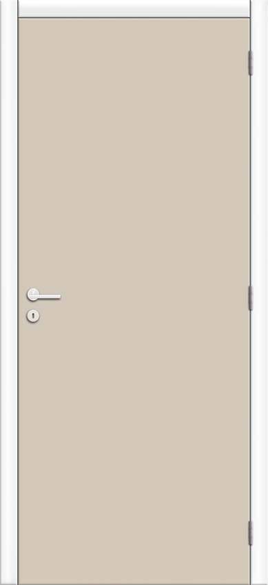 Porte intérieure complète Senso gris 201,5x78cm aggloméré tubulaire réversible + châssis blanc 20cm