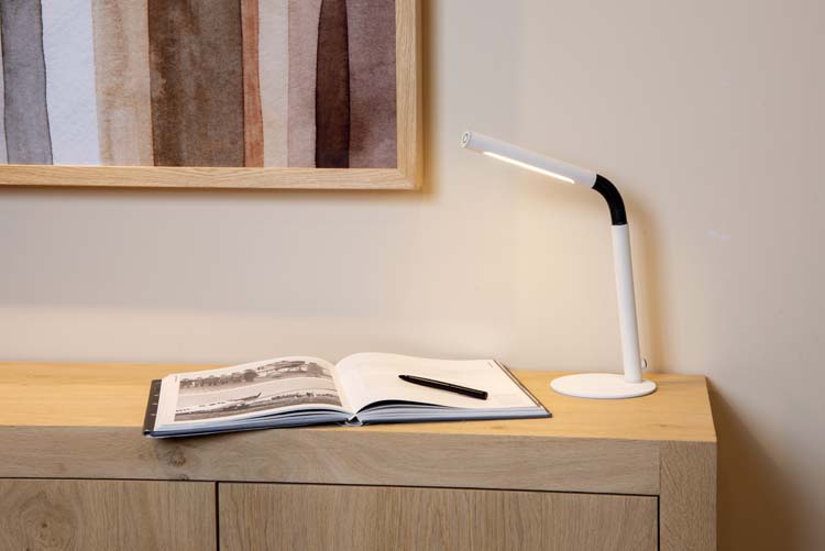 Leeslamp - LED Dimb. - 3 StepDim - Wit 28.5 cm