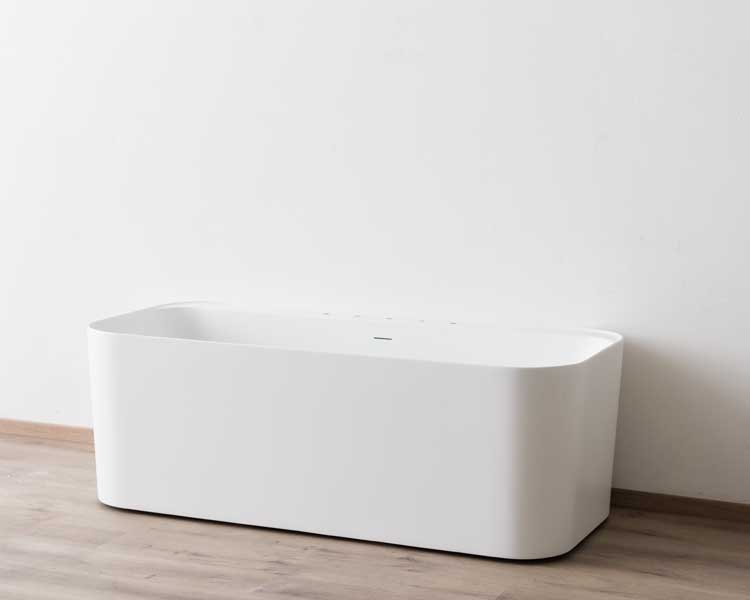 Baignoire semi-îlot Amor blanc mat 170x80cm