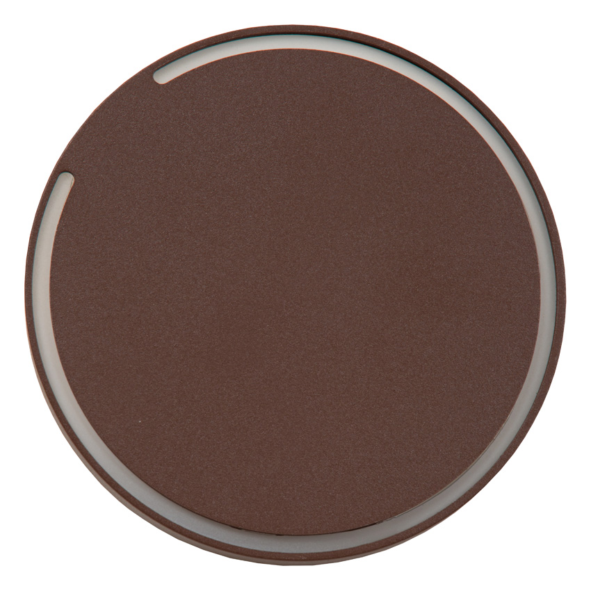 Lucide Essential Finister - Applique murale intérieur/extérieur - Ø13cm - LED - 1x6W - 2700K - IP54 - Brun rouille
