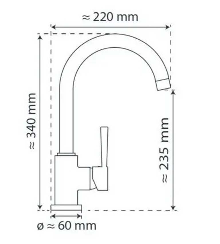 Robinet de cuisine Charlotte chrome