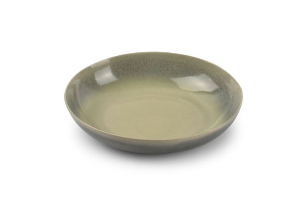 Diep bord Flint groen/grijs 22 cm