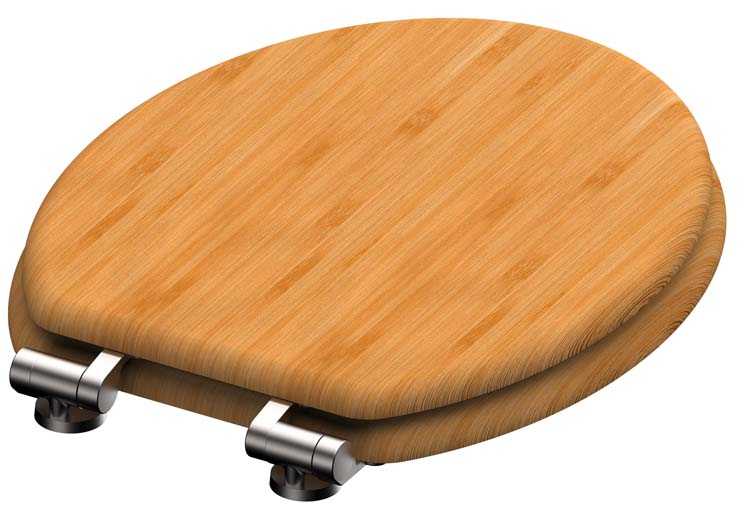 WC-bril softclose bamboe