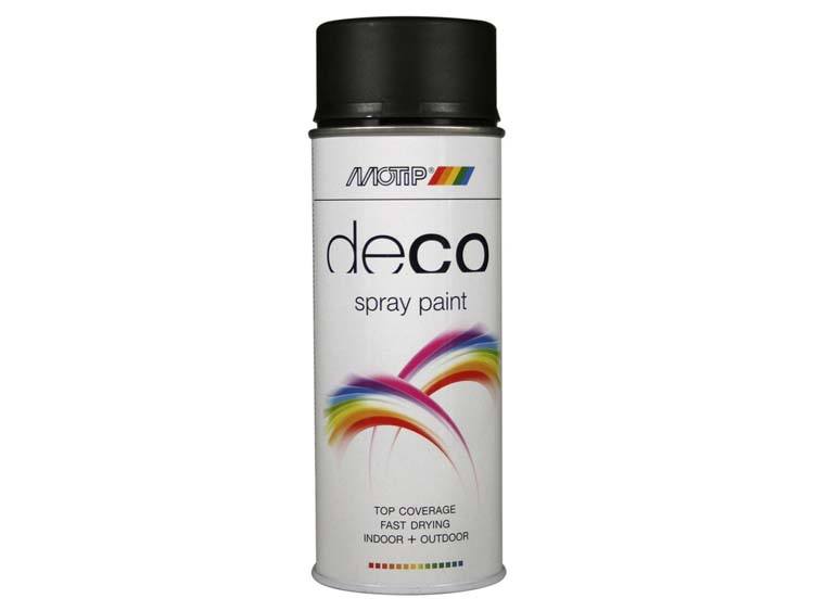 Motip Deco laque en spray paint mat 0,4l noir foncé