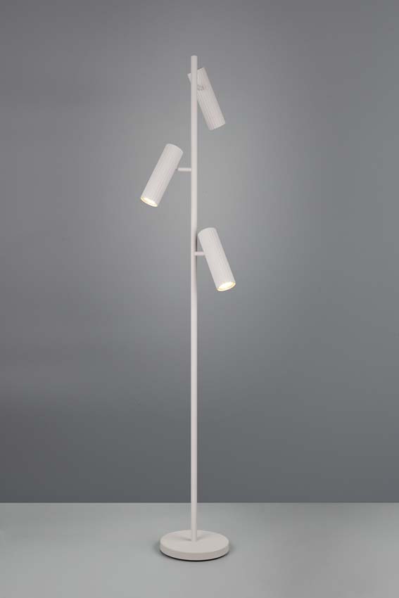 Lampadaire - Gris - H150cm - Dimmable - GU10 - 3x10W