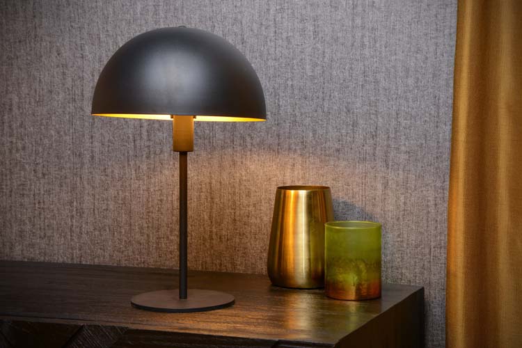 Lampe de table - noir - Ø25cm - E14 - 40W