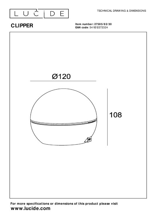 Lampe de table - noir - Ø12cm - LED - 2,2W - 2700K - rechargeable