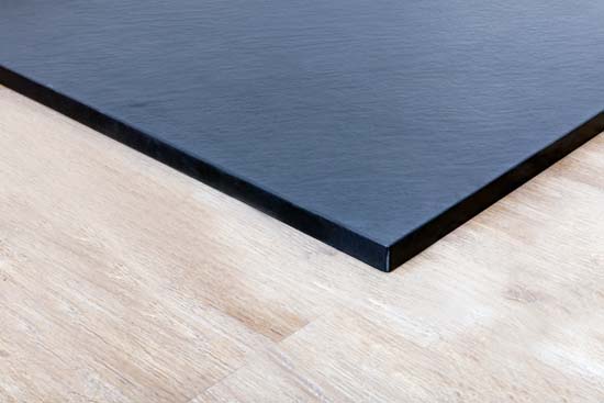 Douchebak Moby leisteen zwart 140x90cm