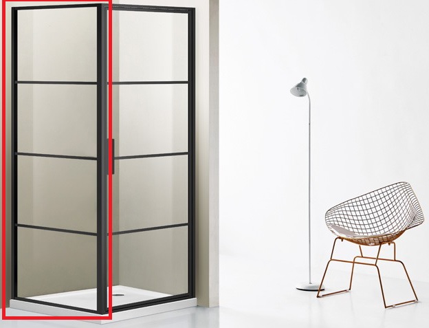 Paroi de douche Ulysses profile noir 88-89,5x200cm